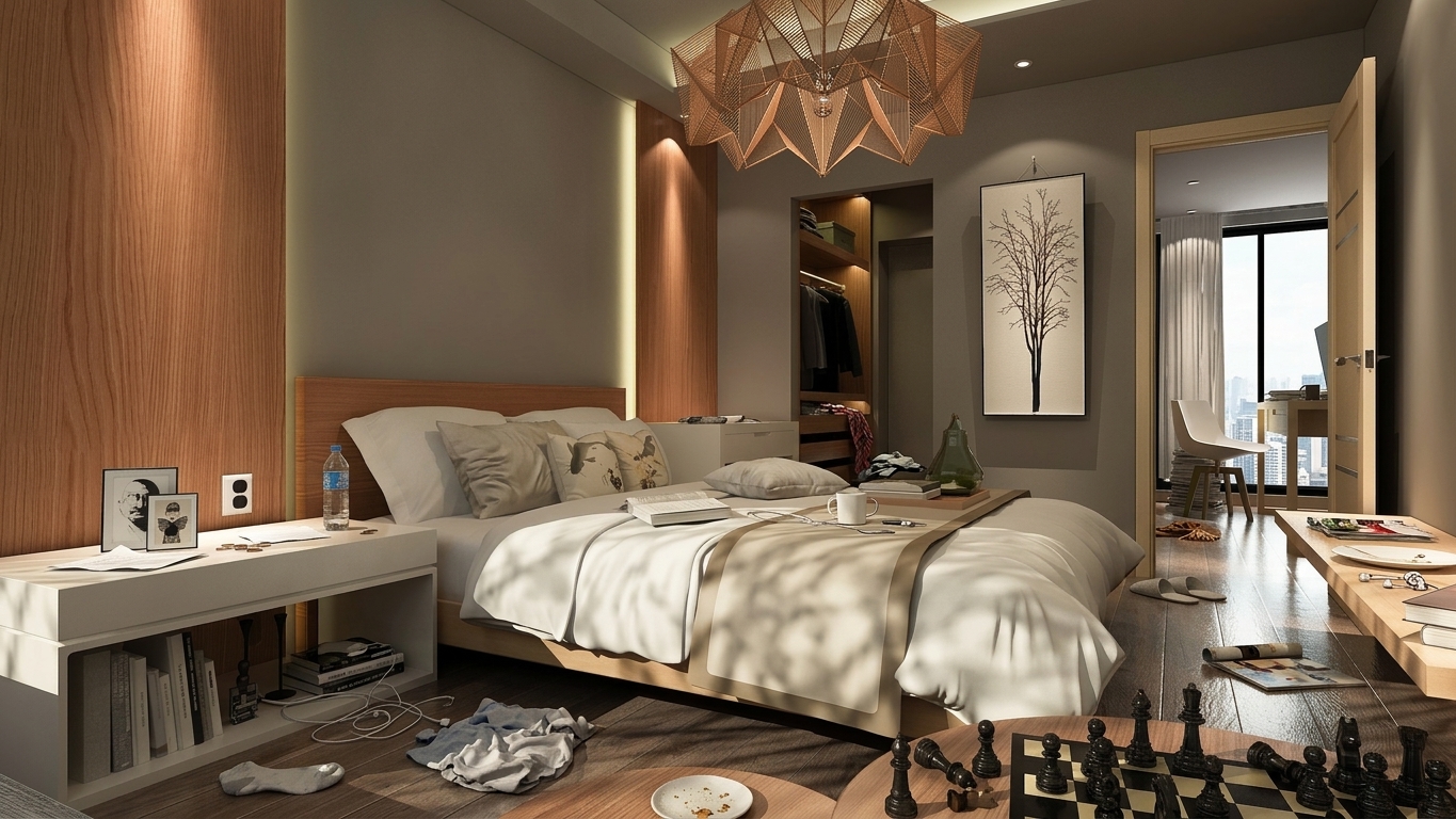 Bedroom after cleaning, sample 4